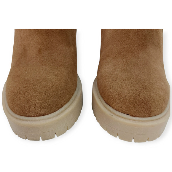 Dolce Vita SZ 7 Cashe H2O Waterproof Lugged Sole Camel Suede Boots Retro $160 - Picture 6 of 8